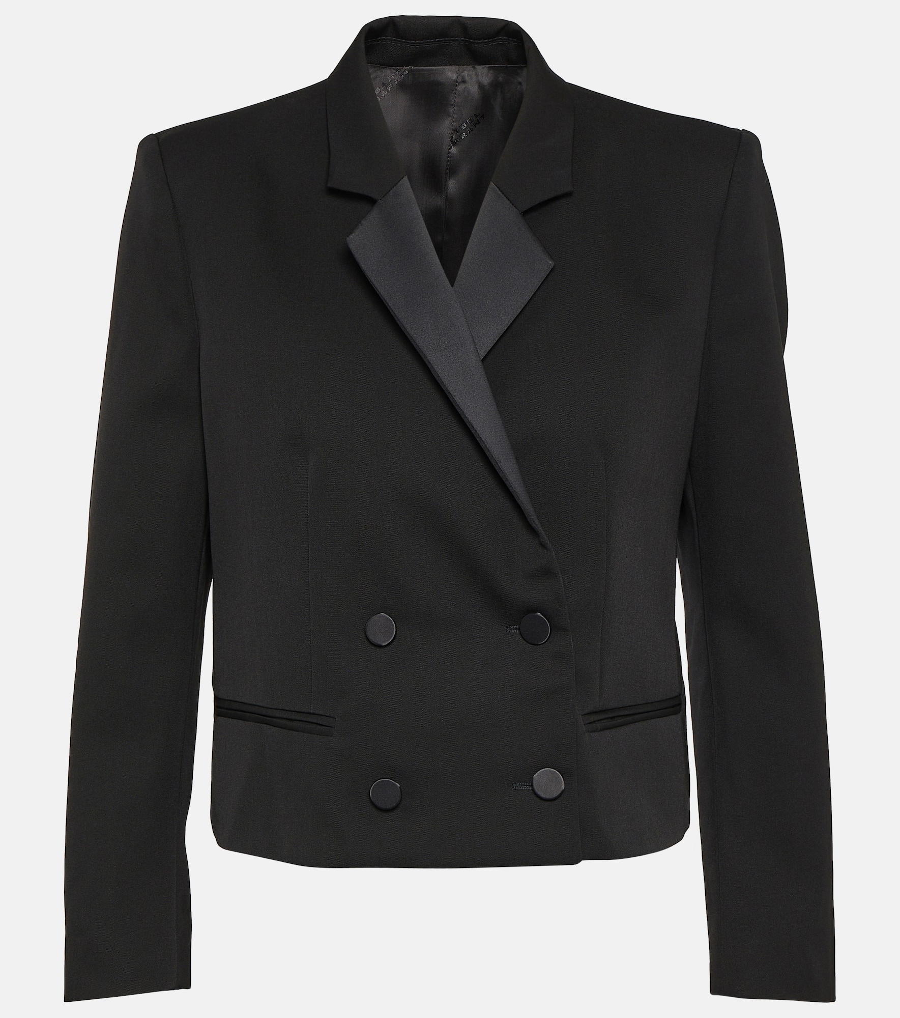 Hastagd cropped wool tuxedo jacket - 1