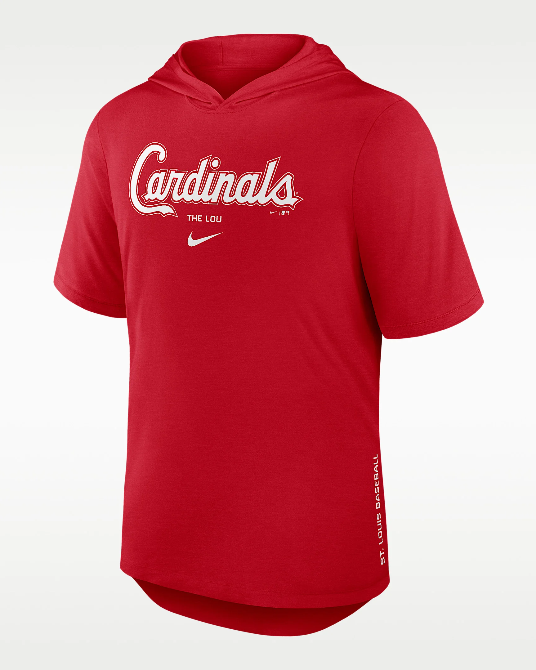 St. Louis Cardinals Arched Wordmark Men's Nike Dri-FIT MLB Hooded T-Shirt - 1