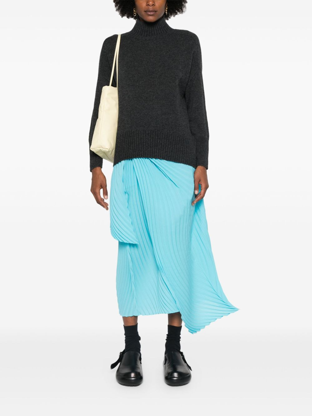 mock-neck cashmere sweater - 2