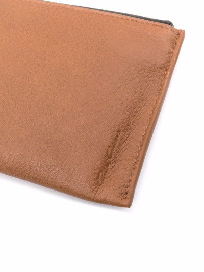 Rick Owens neck-strap leather wallet outlook