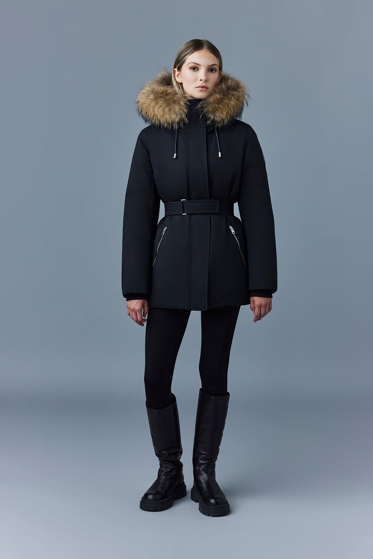 JENI-FZ 2-in-1 Down parka with removable bib & fur trim - 2