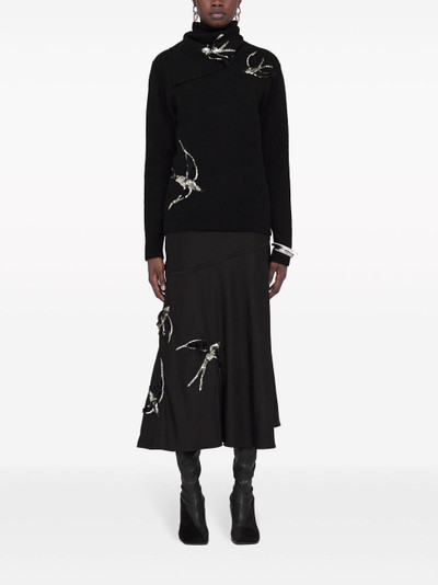 Jil Sander sequin-embroidered asymmetric flared midi skirt outlook