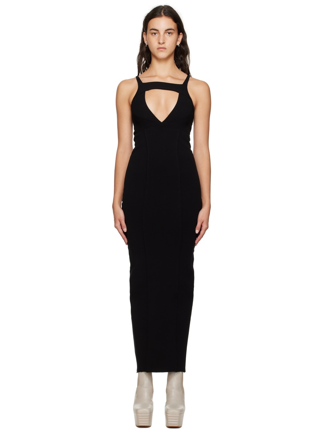 Black Sling Maxi Dress - 1