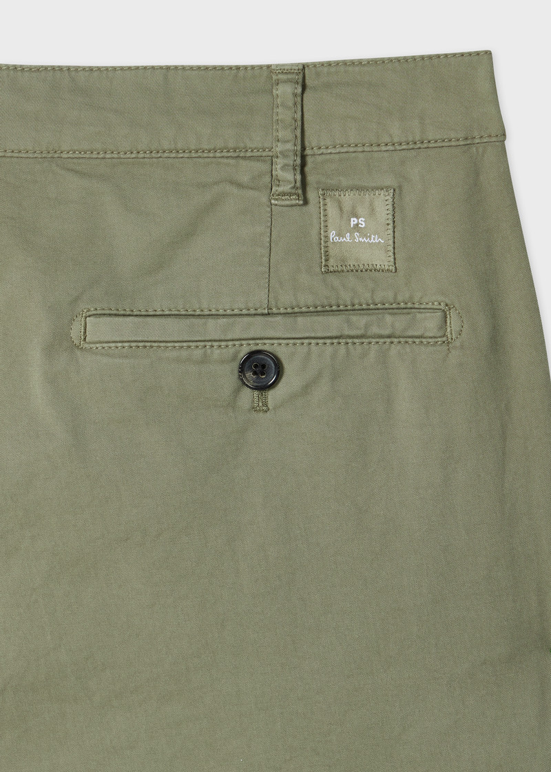 Paul Smith Khaki Organic Cotton-Twill Shorts outlook