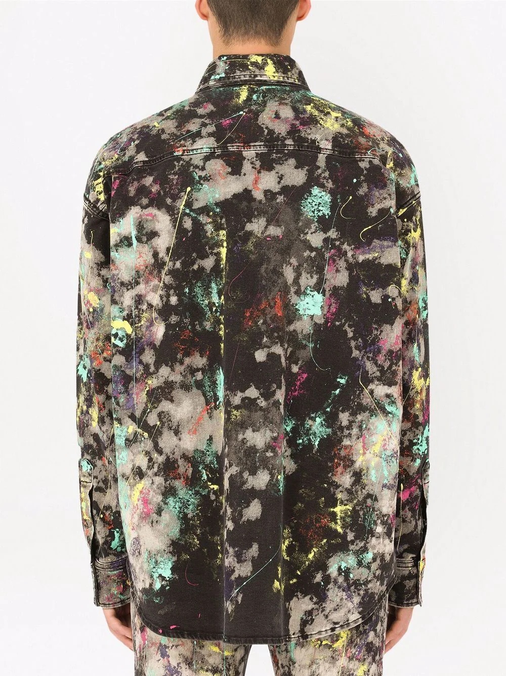 paint-splatter longsleeved shirt - 4