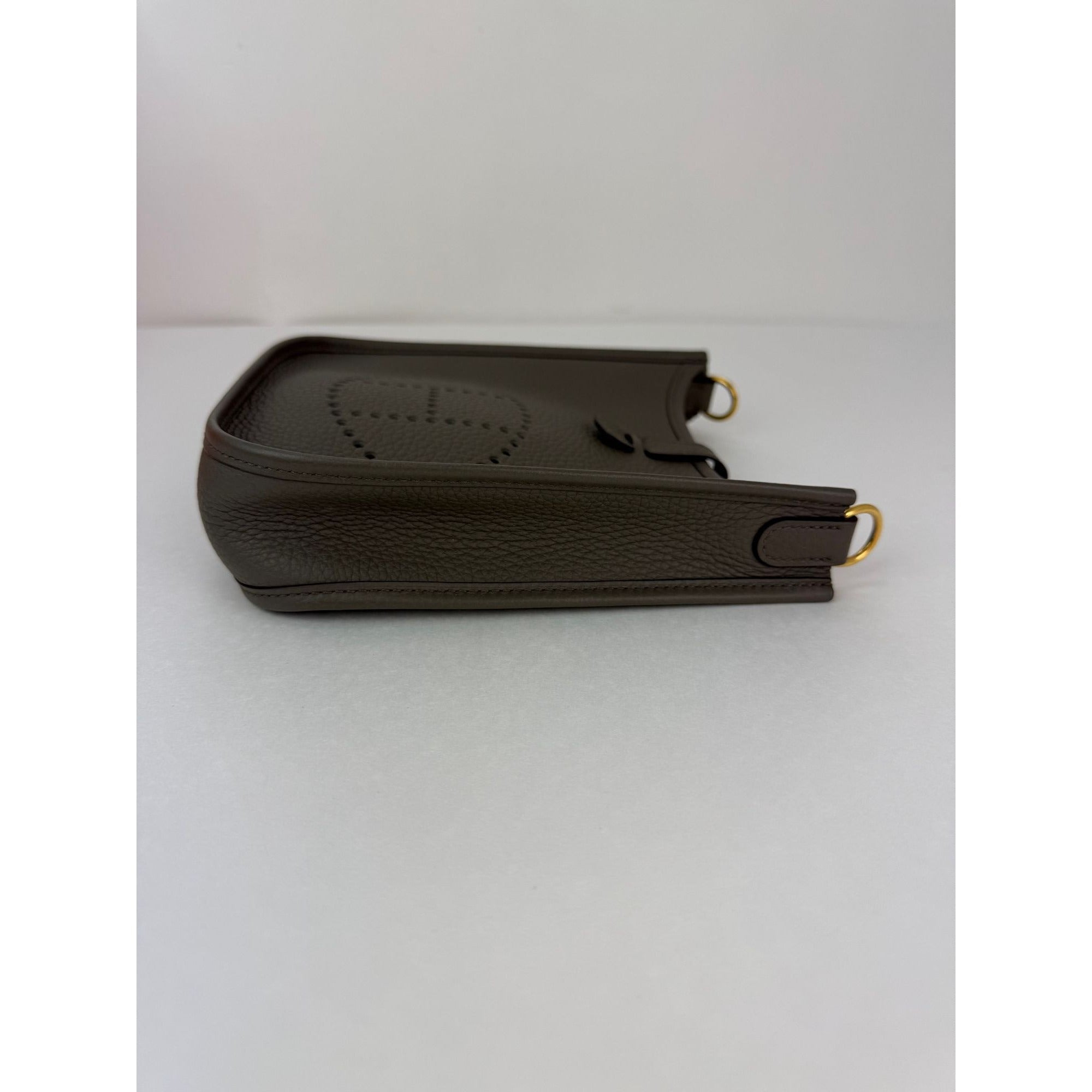 Hermes Taurillon Clemence Evelyne TPM Etoupe Crossbody Bag - 11