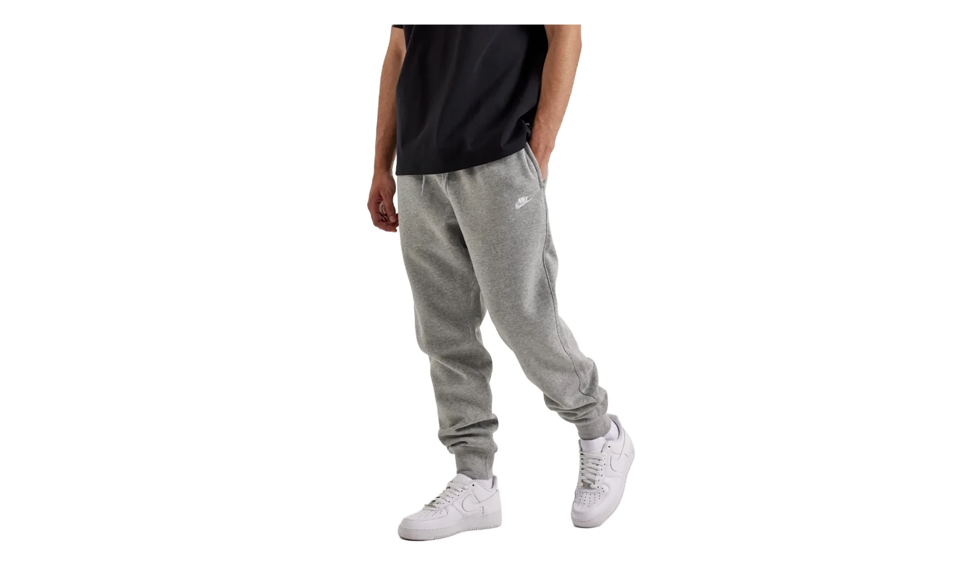 Club Joggers "Dark Grey Heather / Light Smoke Grey / White" FN3787 063 - 1