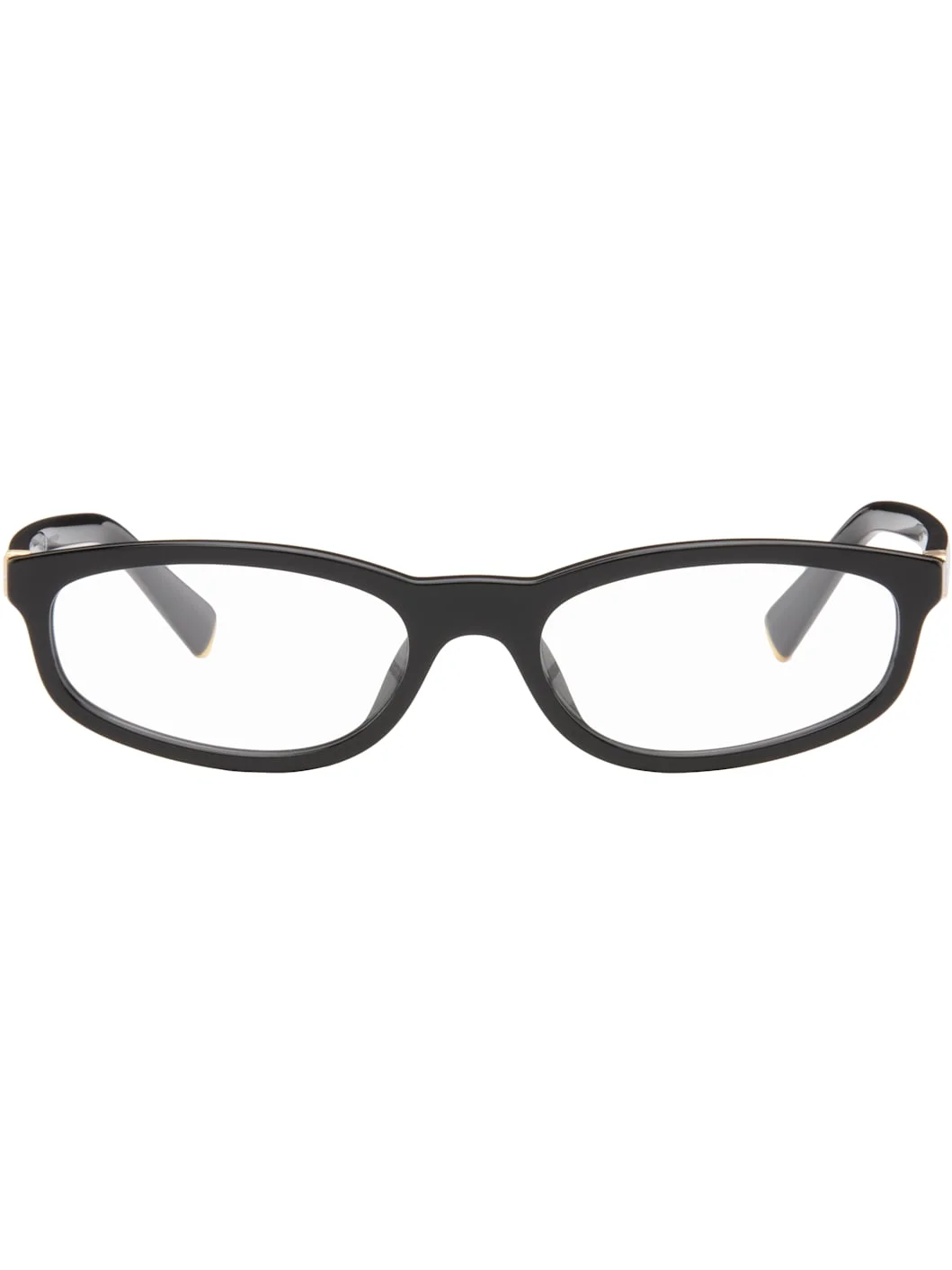 Black Slim Cateye Glasses - 1