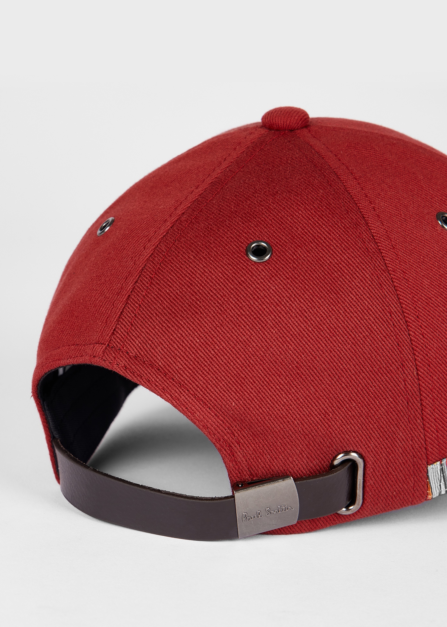 Burgundy 'Signature Stripe' Trim Baseball Cap - 3