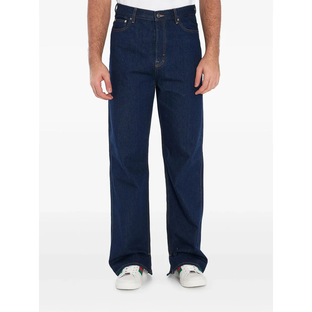 Gucci Blue Denim - Wide-Leg Jeans Men - 1