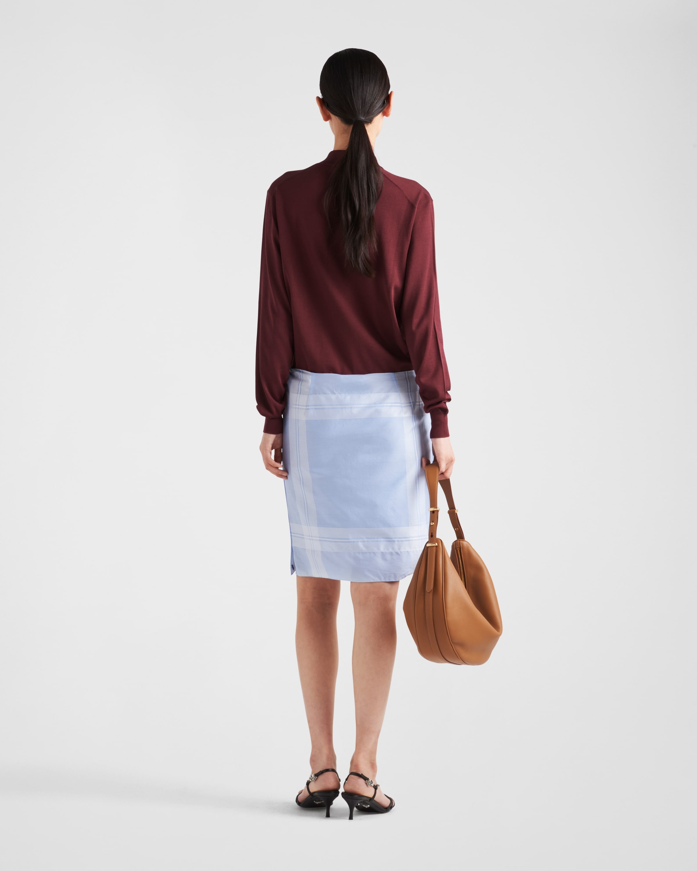 Checked cotton skirt - 5
