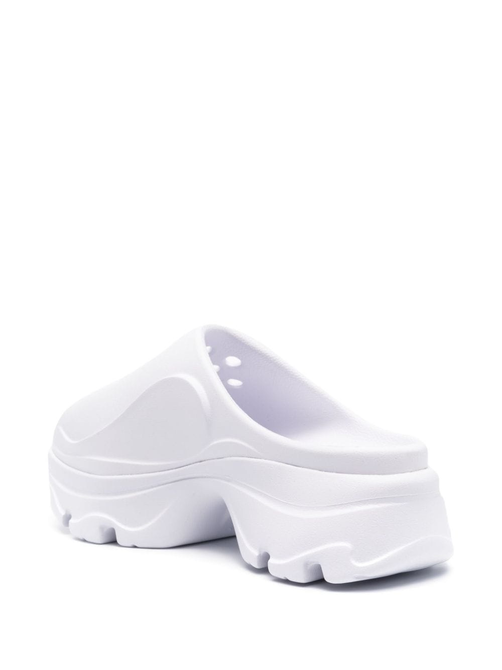 logo-embossed perforated clogs - 3