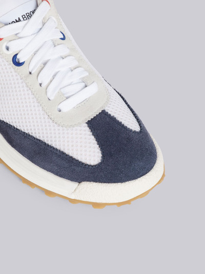 Thom Browne White Fine Kid Suede Tech Runner outlook