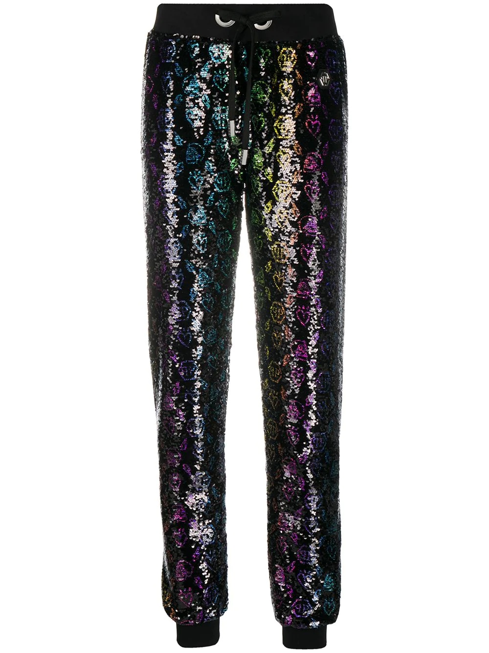 monogram sequin trousers - 1