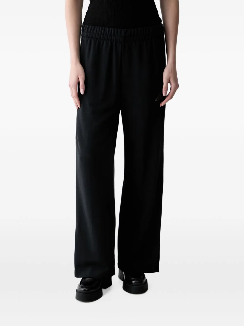 leopard-print-stripe track pants - 1