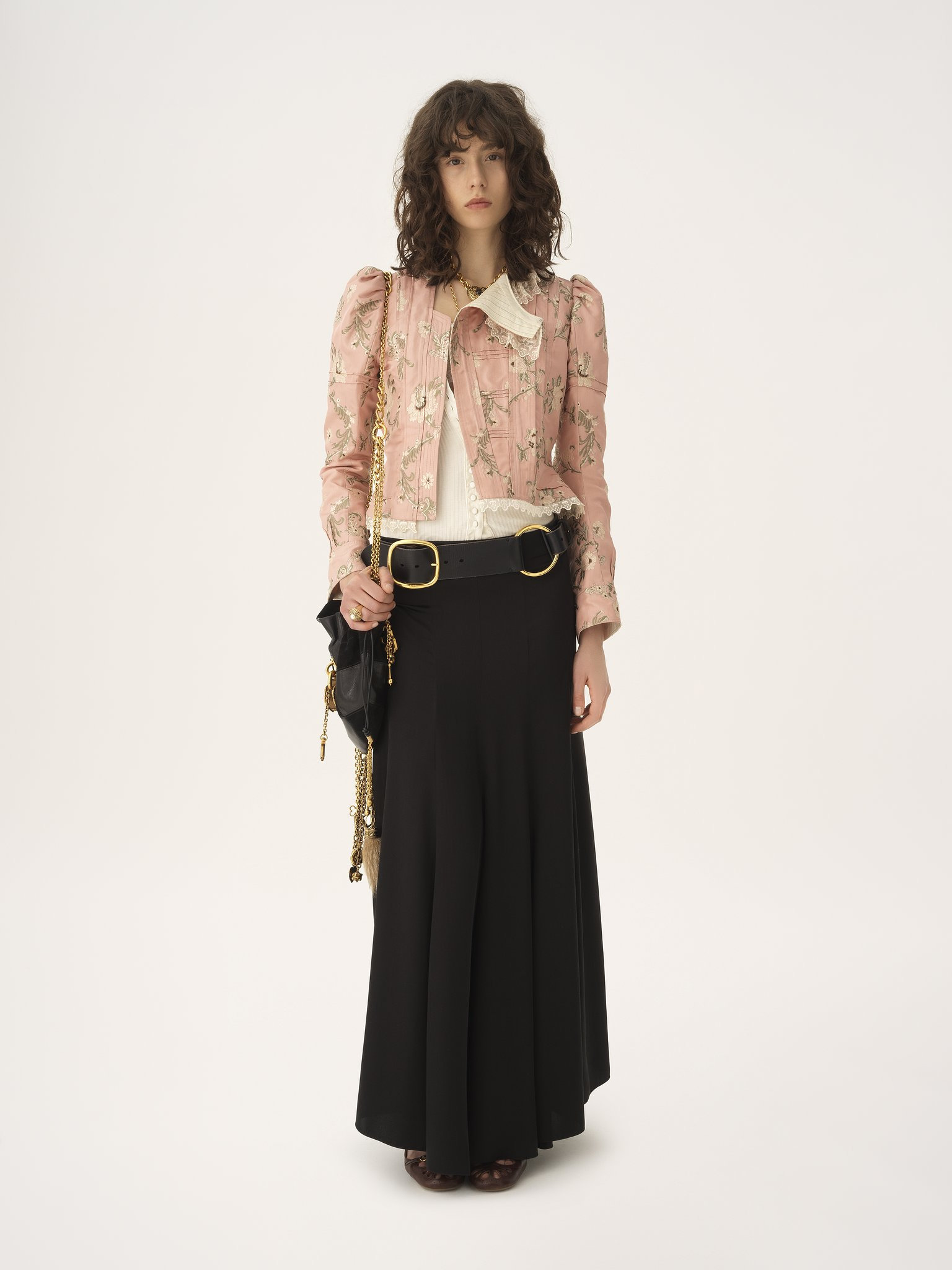 FLUID MAXI SKIRT IN WASHED SILK SATIN - 3