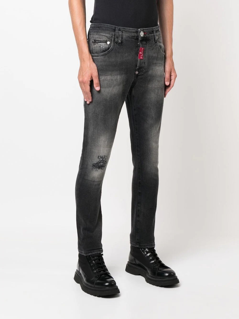 distressed skinny jeans - 3
