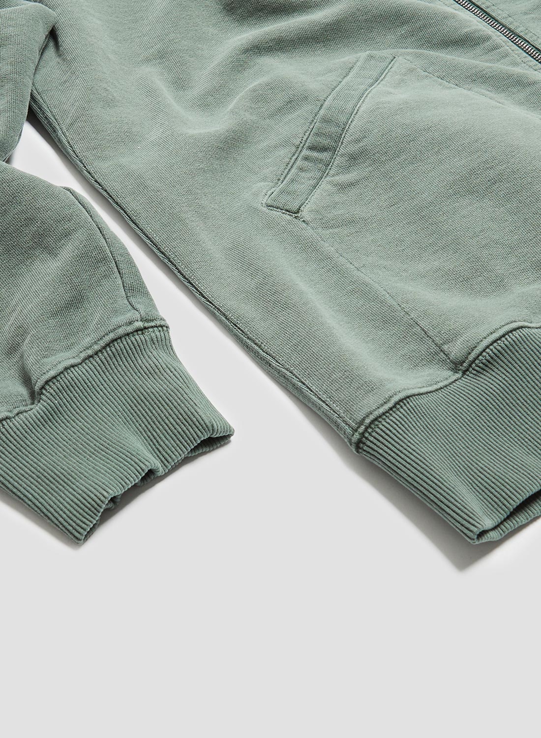 Embroidered Arrow Zip Hoodie in Sports Green - 9