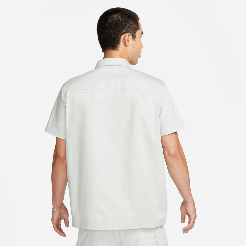 Nike Nike Life Woven Military Short-Sleeve Button-Down Shirt 'Light Silver' DX3341-034 outlook