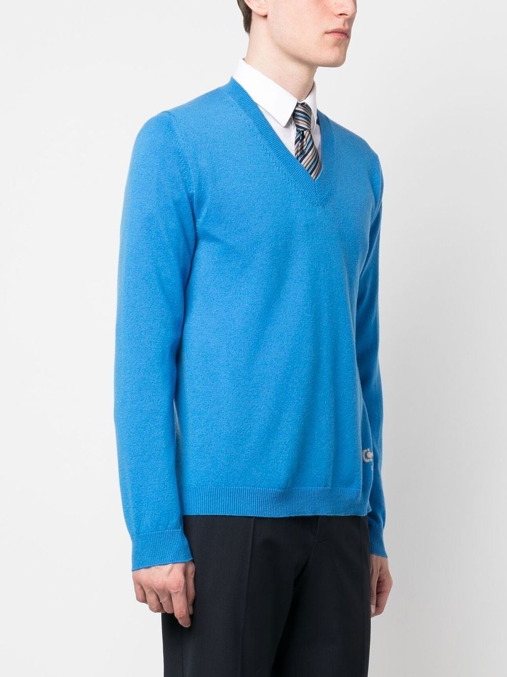 V-neck Horsebit-detail sweater - 3