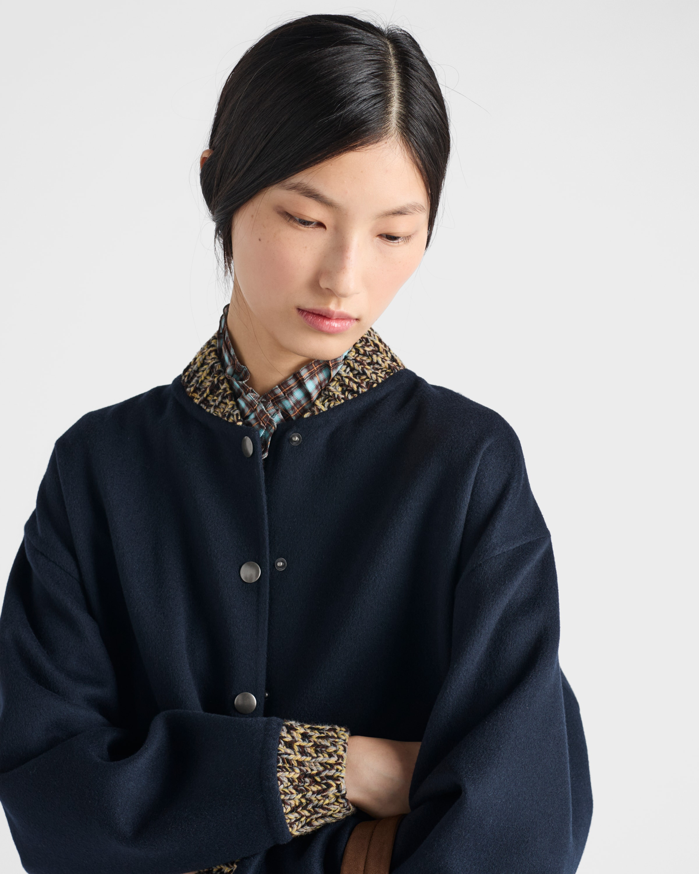 Double cashmere and wool bomber jacket - 3