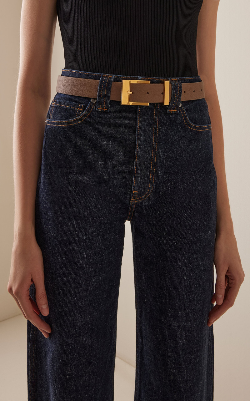 KHAITE Manhattan Belt - Gold (20Mm) brown outlook