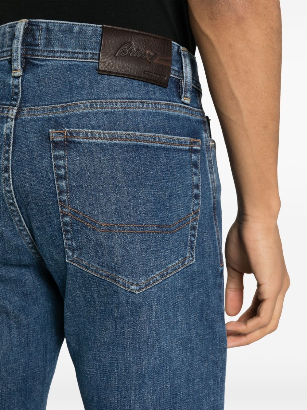 logo-plaque low-rise jeans - 5