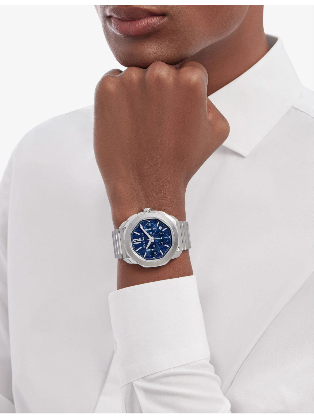 RE00081 Octo Roma Chronograph stainless-steel automatic watch - 3