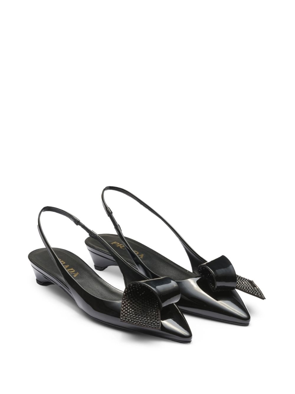 25mm appliquÃ©-detail leather pumps - 2