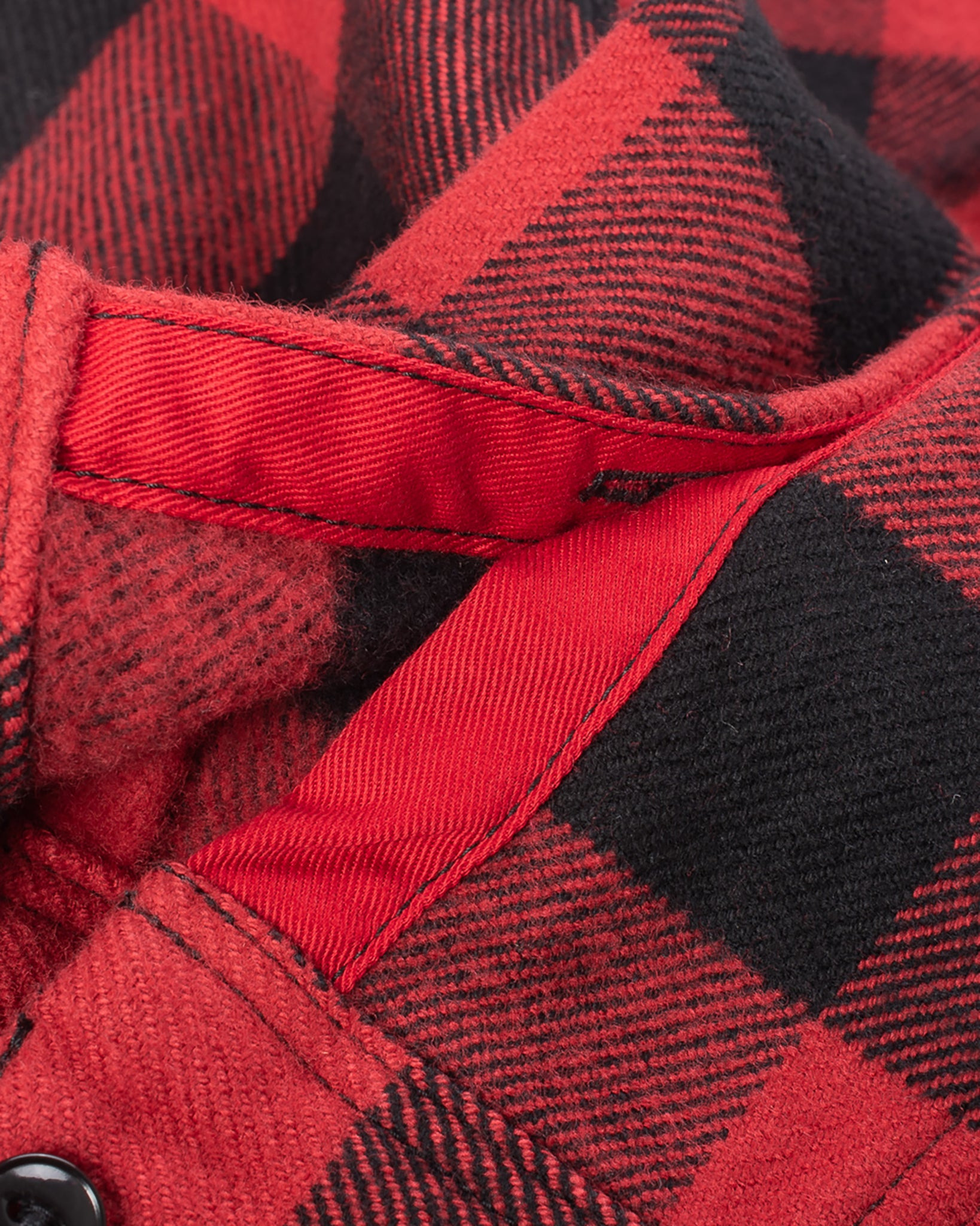 IHSH-244-RED Ultra Heavy Flannel Buffalo Check Work Shirt - Red/Black - 13