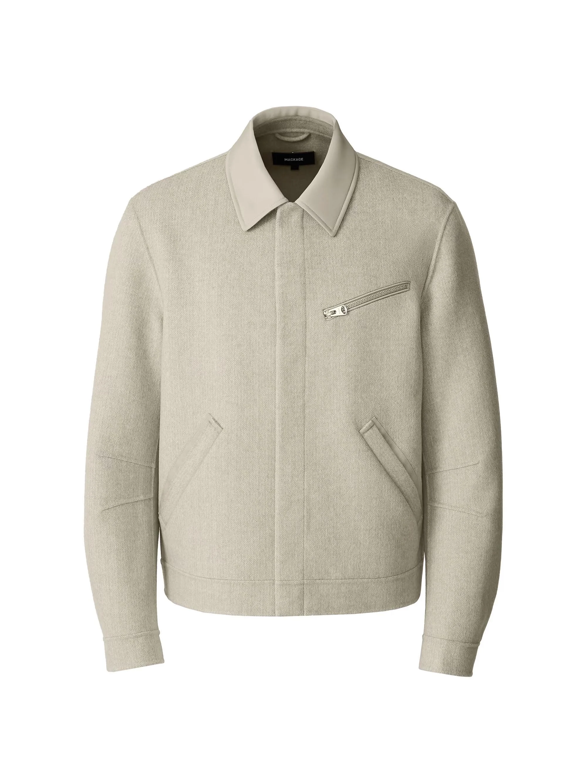 Men's Hayes Double-Face Wool Workwear Jacket - Taupe Mix Taupe - 1
