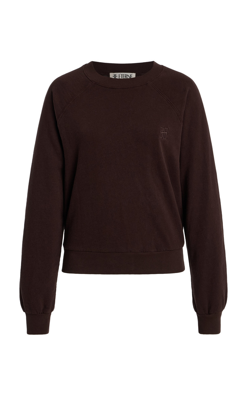 Shrunken Cotton Sweatshirt brown 1