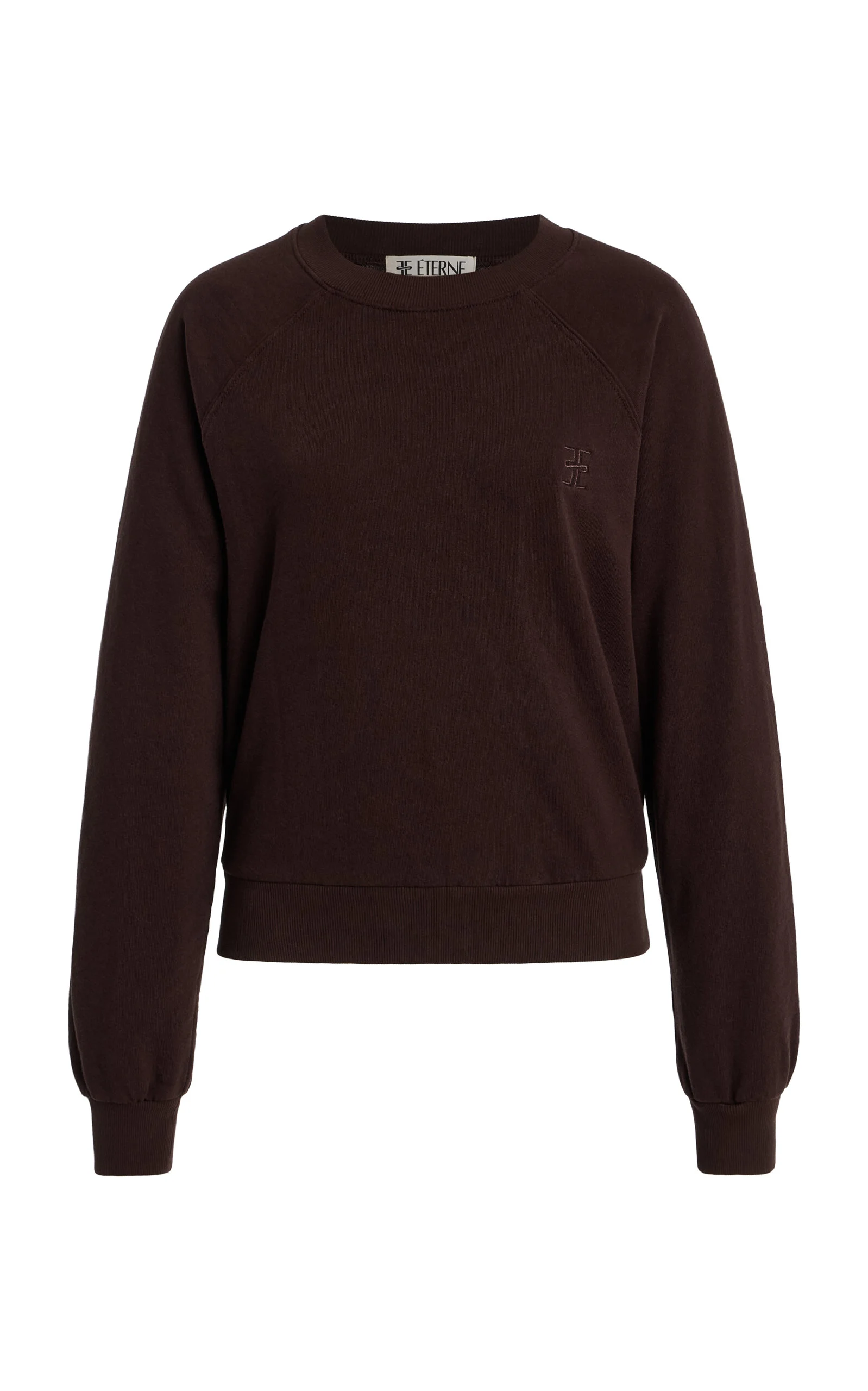Shrunken Cotton Sweatshirt brown - 1
