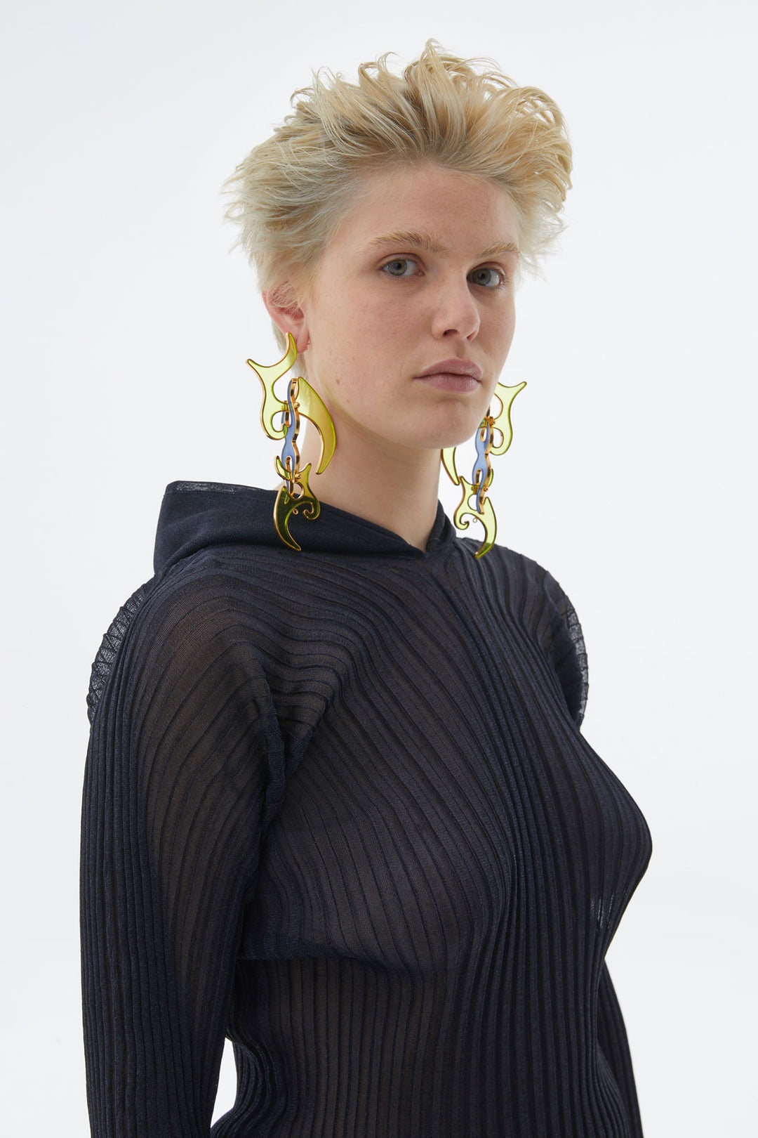 DARK BLUE PLISSE TOP - 5