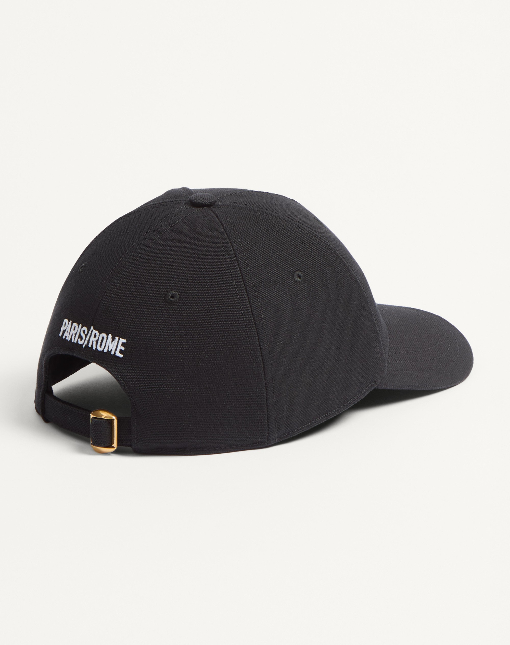 CHEZ VALENTINO COTTON BASEBALL CAP WITH EMBROIDERY - 4