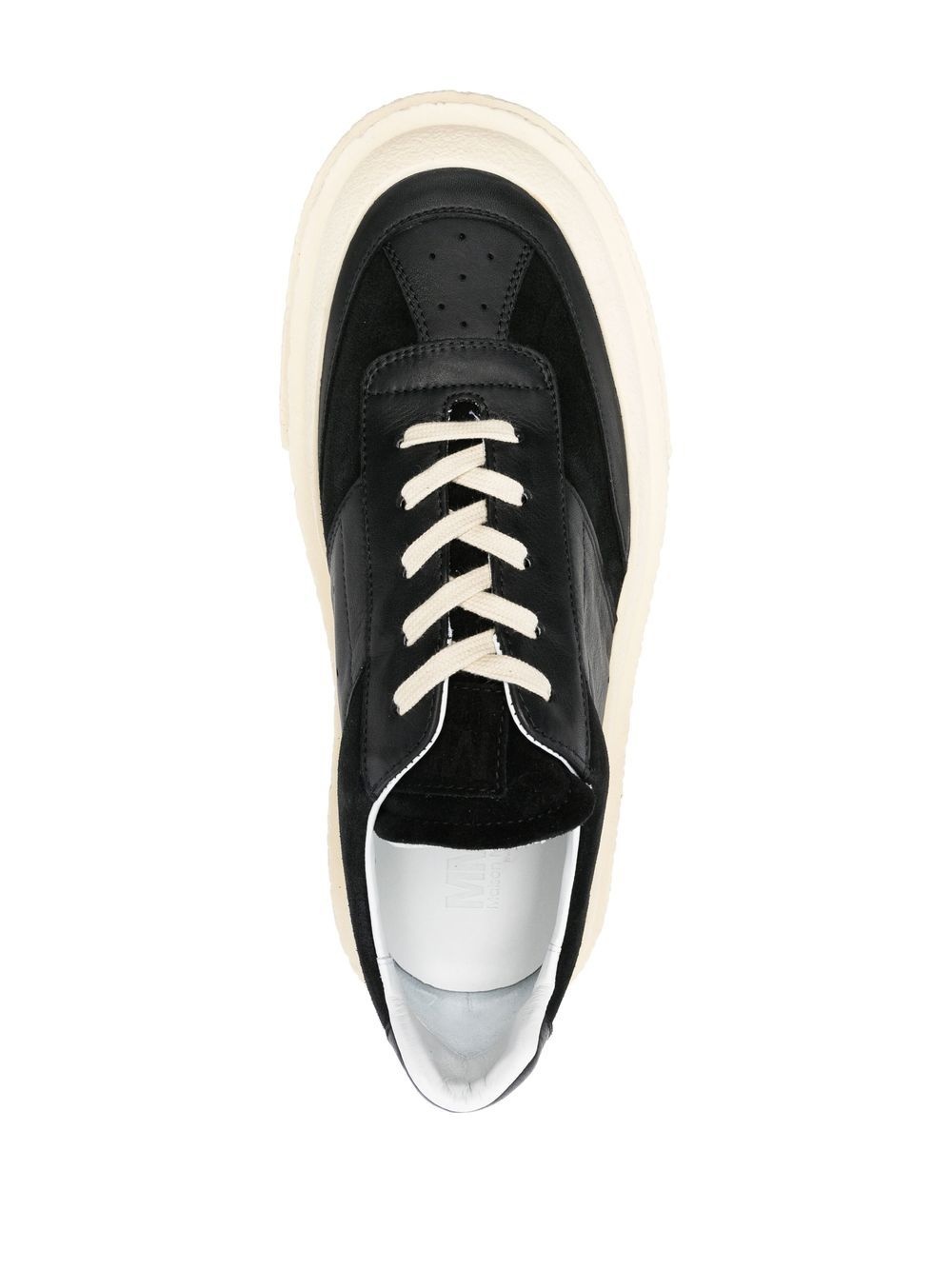 leather platform sneakers - 4