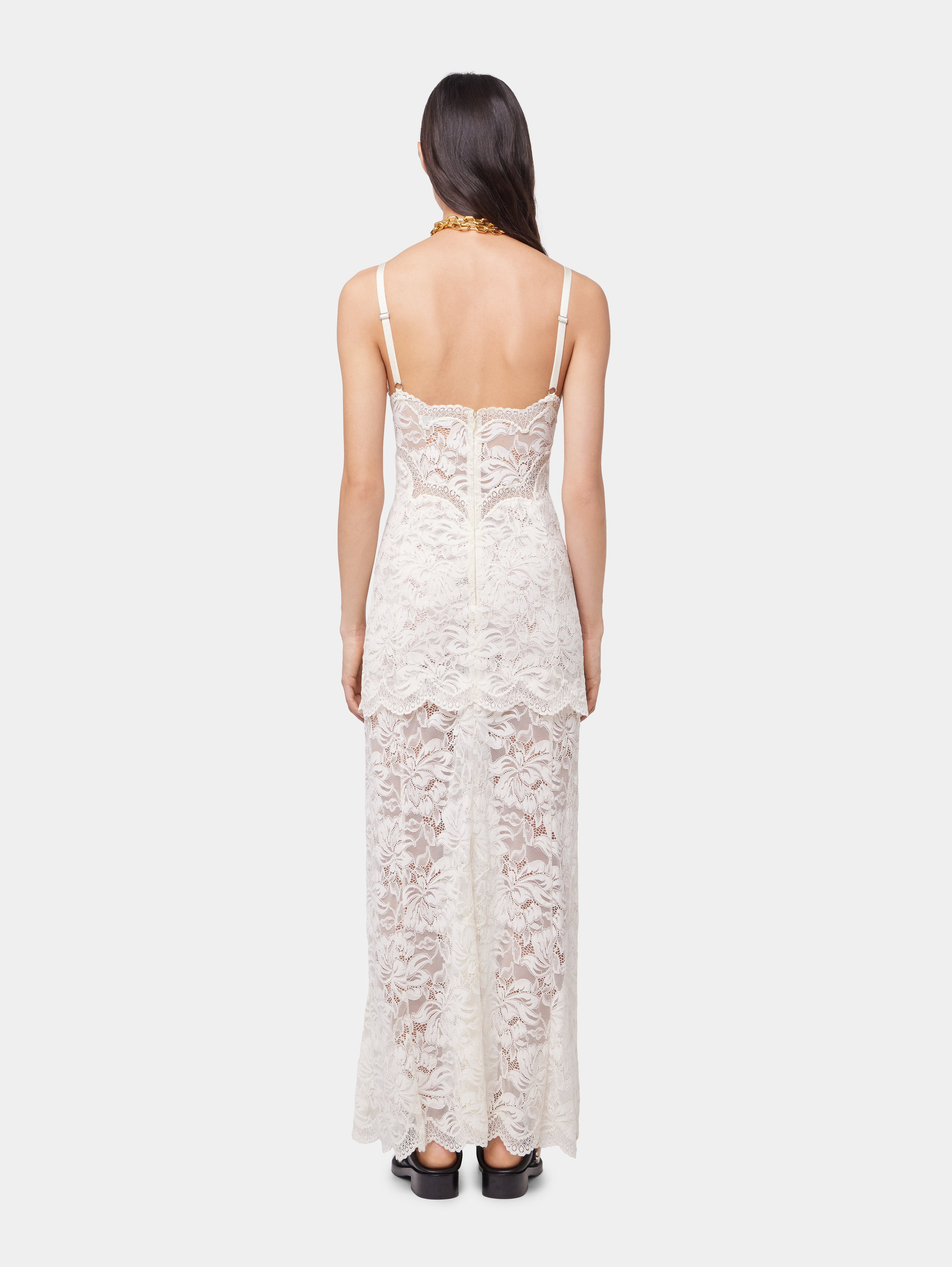 IVORY LONG DRESS IN LACE - 3