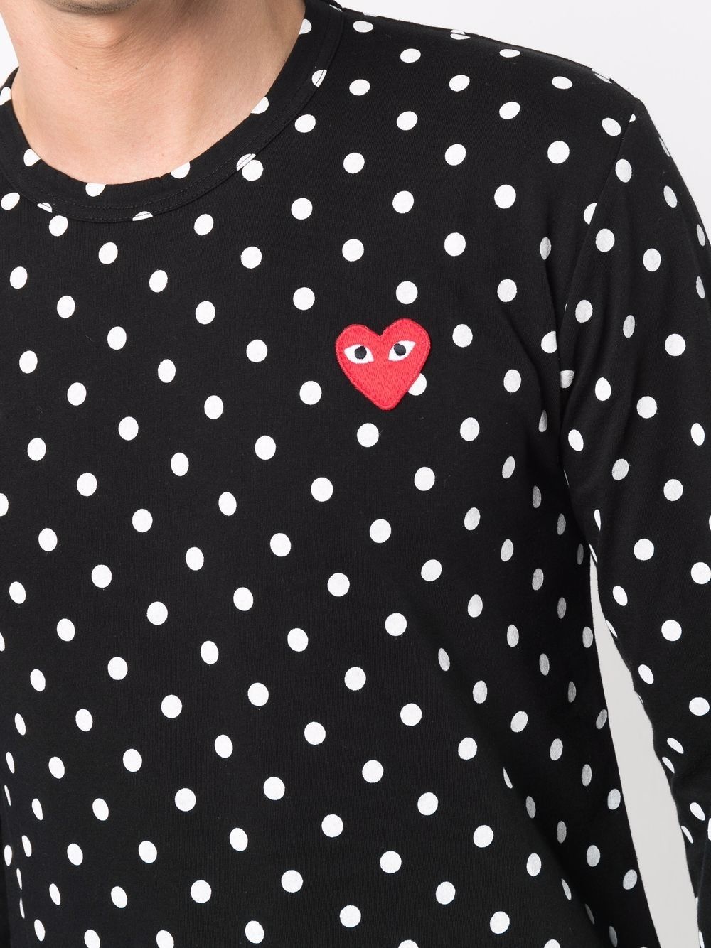 polka dot-print long-sleeved T-shirt - 5
