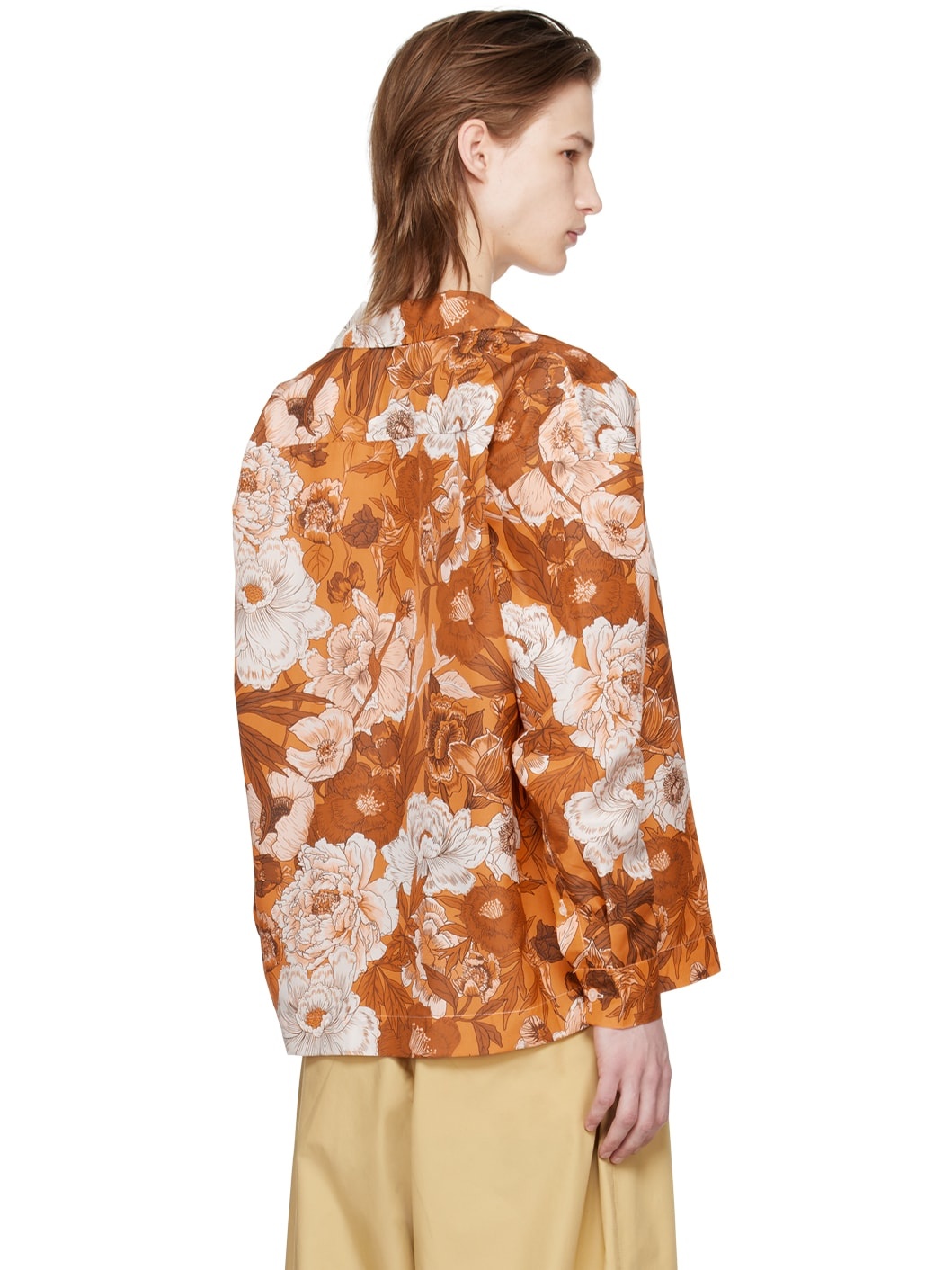 Orange Printed Shirt - 3