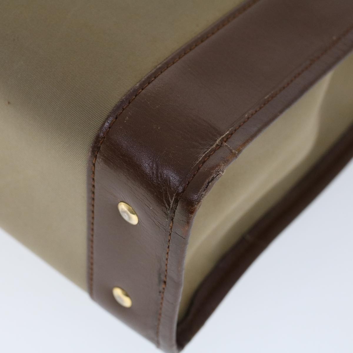 Burberry Hand Bag Canvas Leather Brown Beige - 14