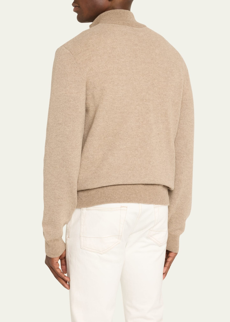 Ralph Lauren Men's Cashmere Birdseye Half-Zip Sweater outlook