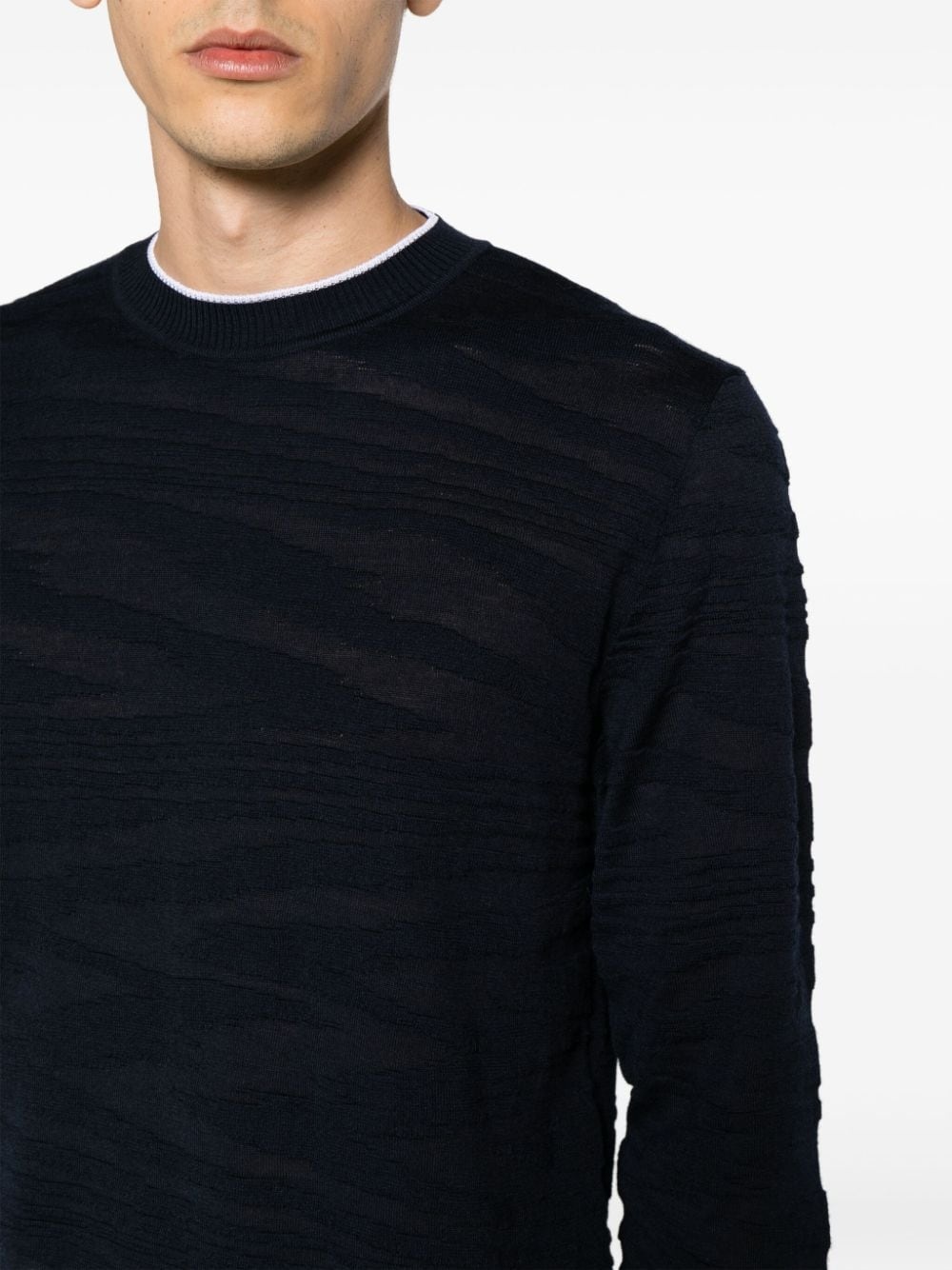 zigzag-jacquard wool-blend jumper - 5