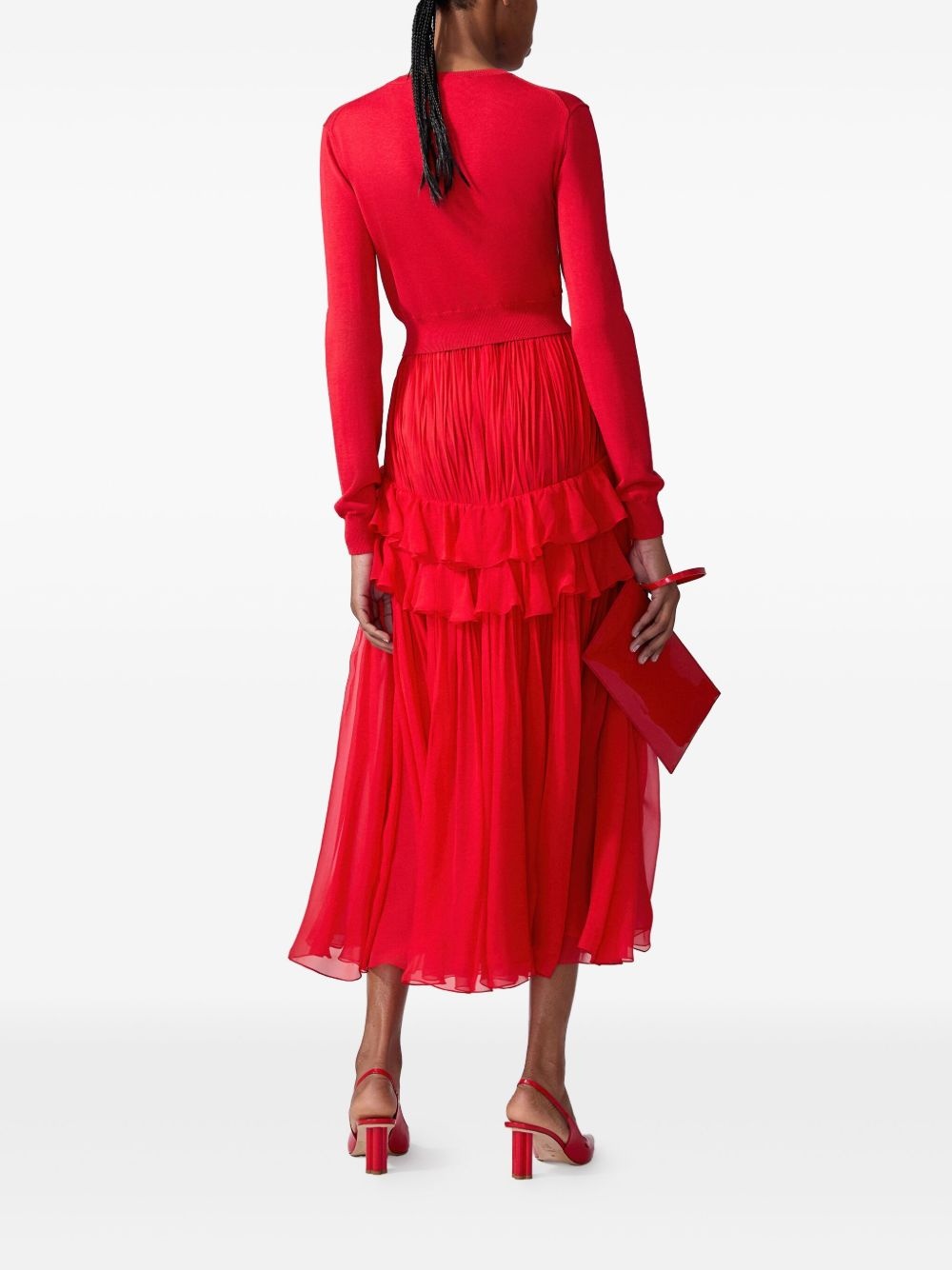 ruffle-detailed midi skirt - 3