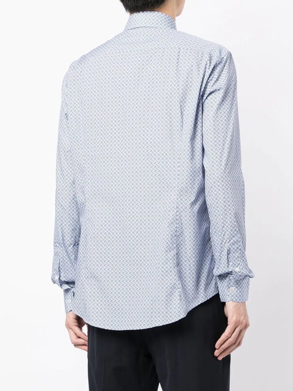 patterned button-up shirt - 4