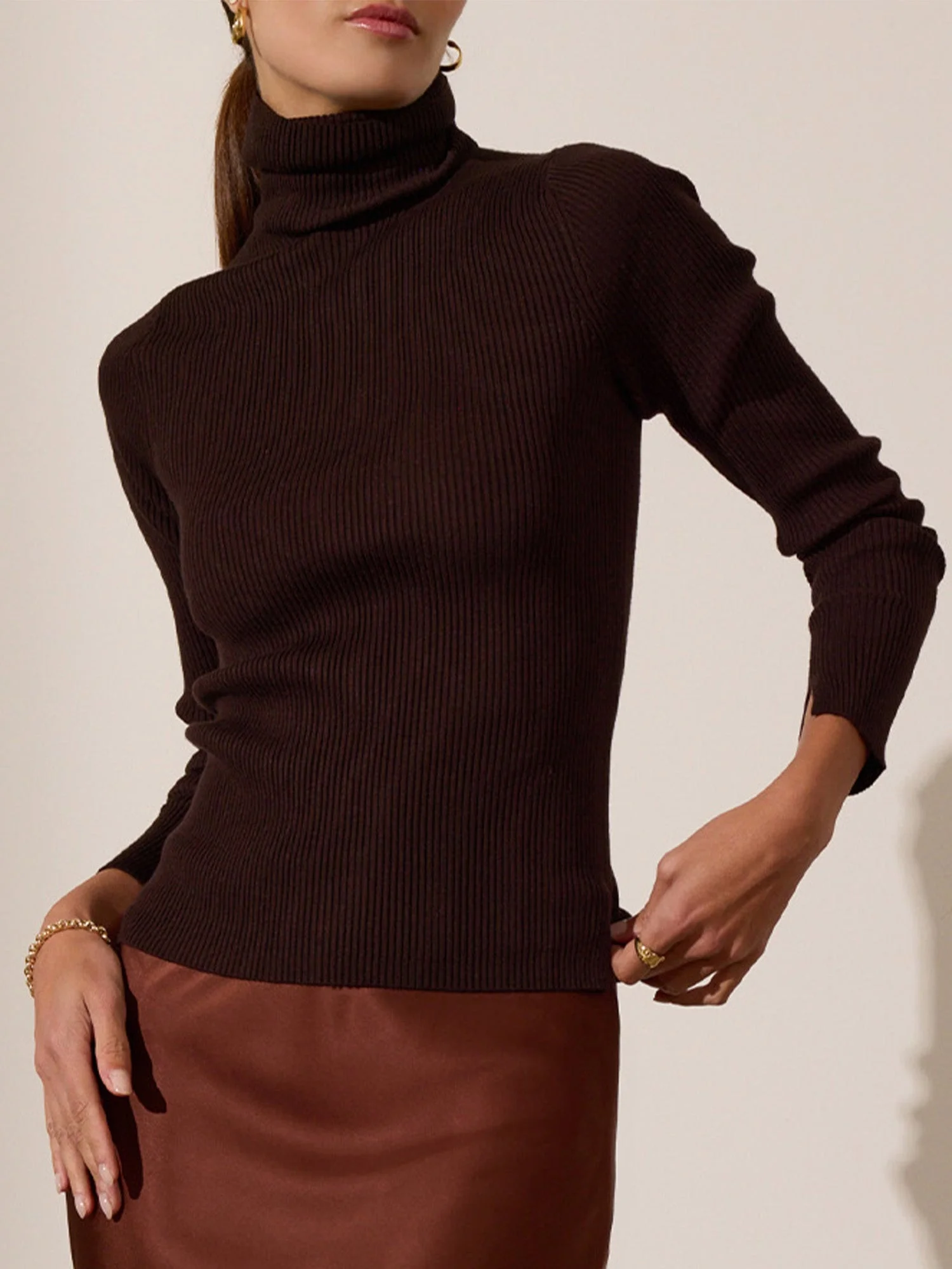 The Noel Ribbed Turtleneck - 1