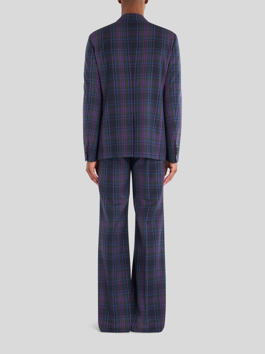 DOUBLE-BREASTED MAXI CHECK JACKET - 4