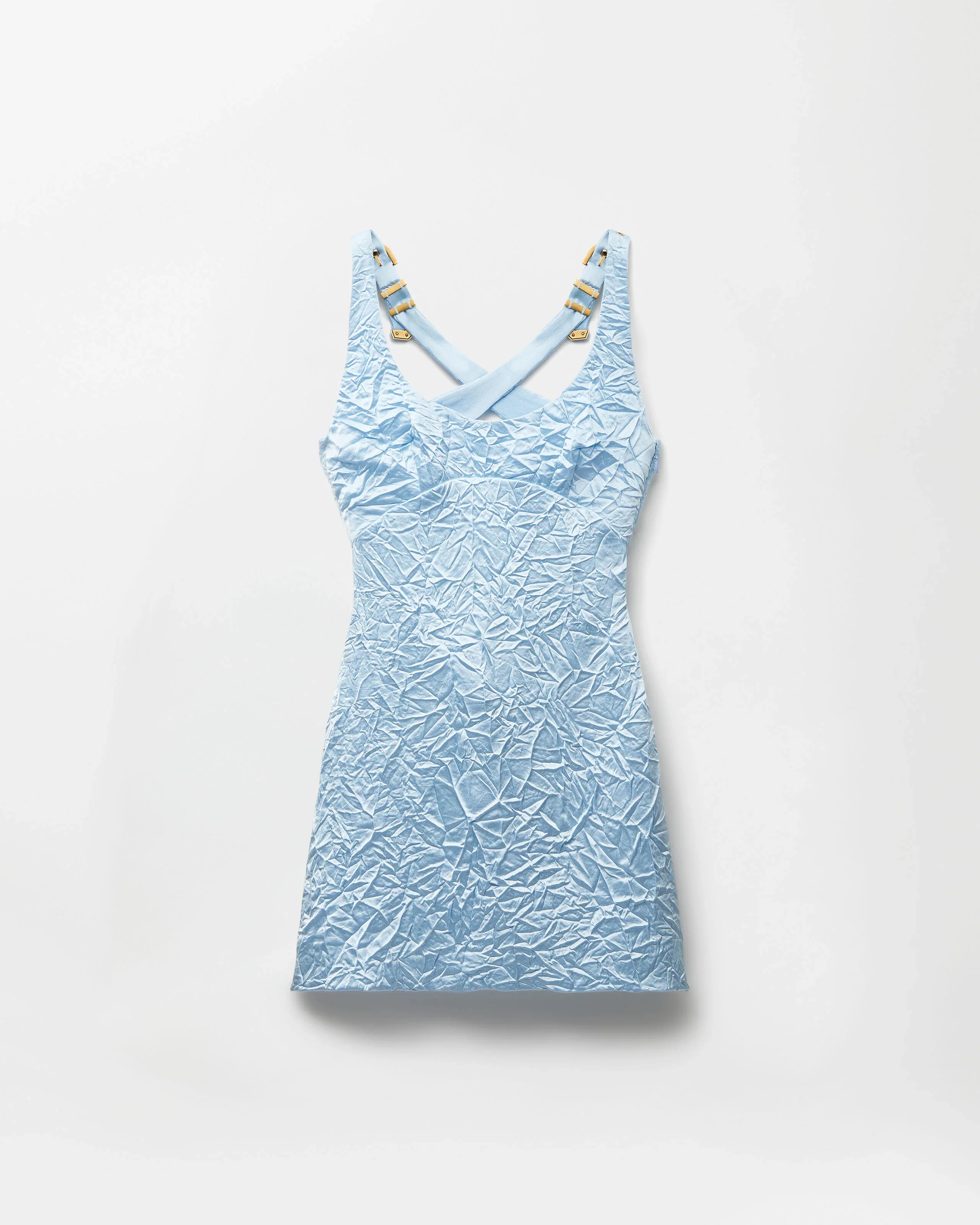 Silk Cady Satin Mini Dress - 1