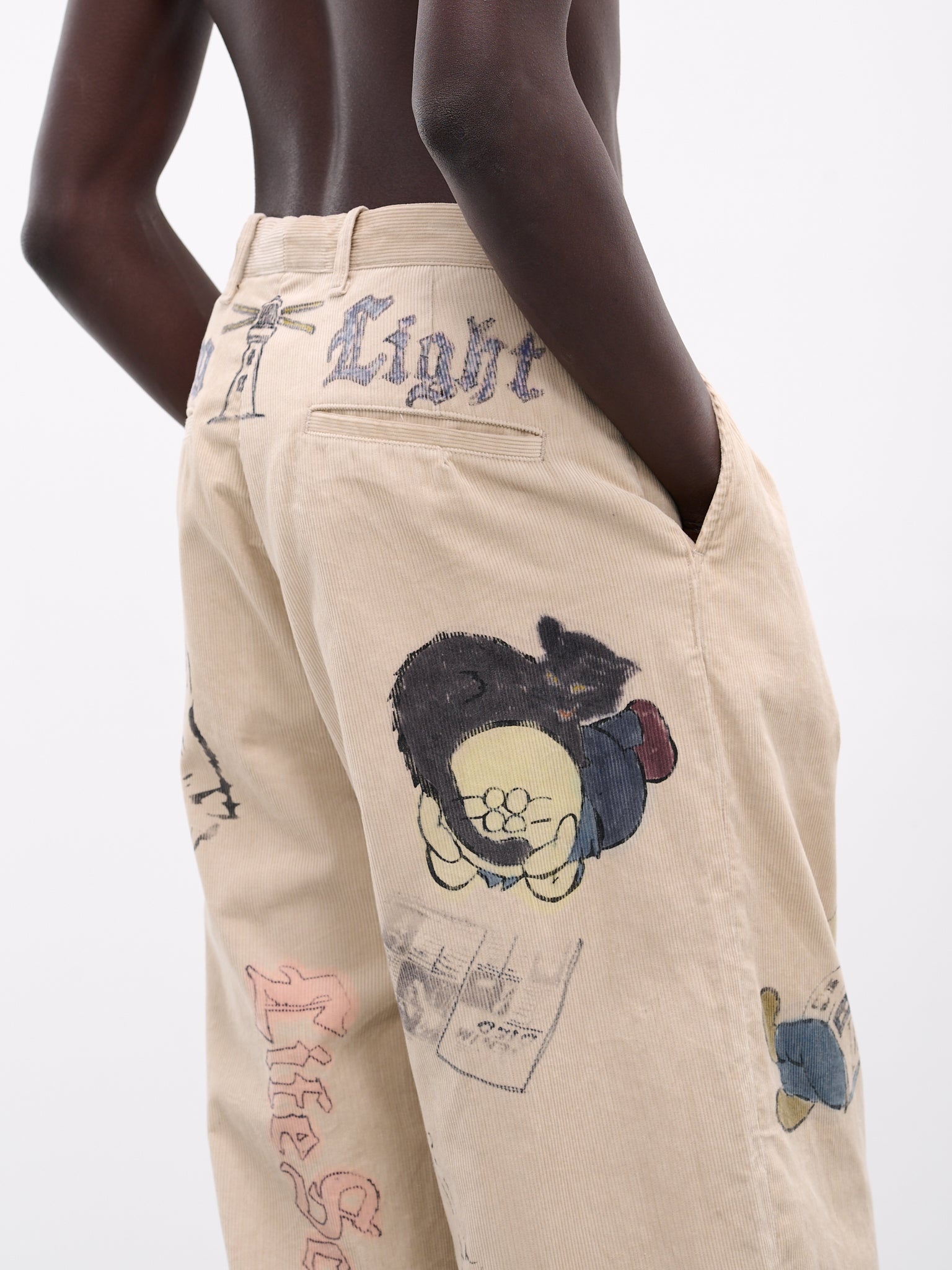 'Memorial Paint' Baggy Corduroy Trousers - 5