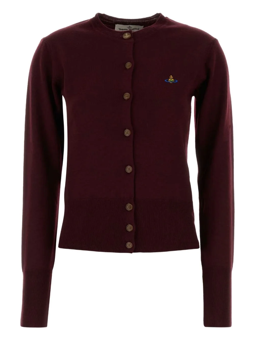 orb-embellished virgin-wool cardigan - 1