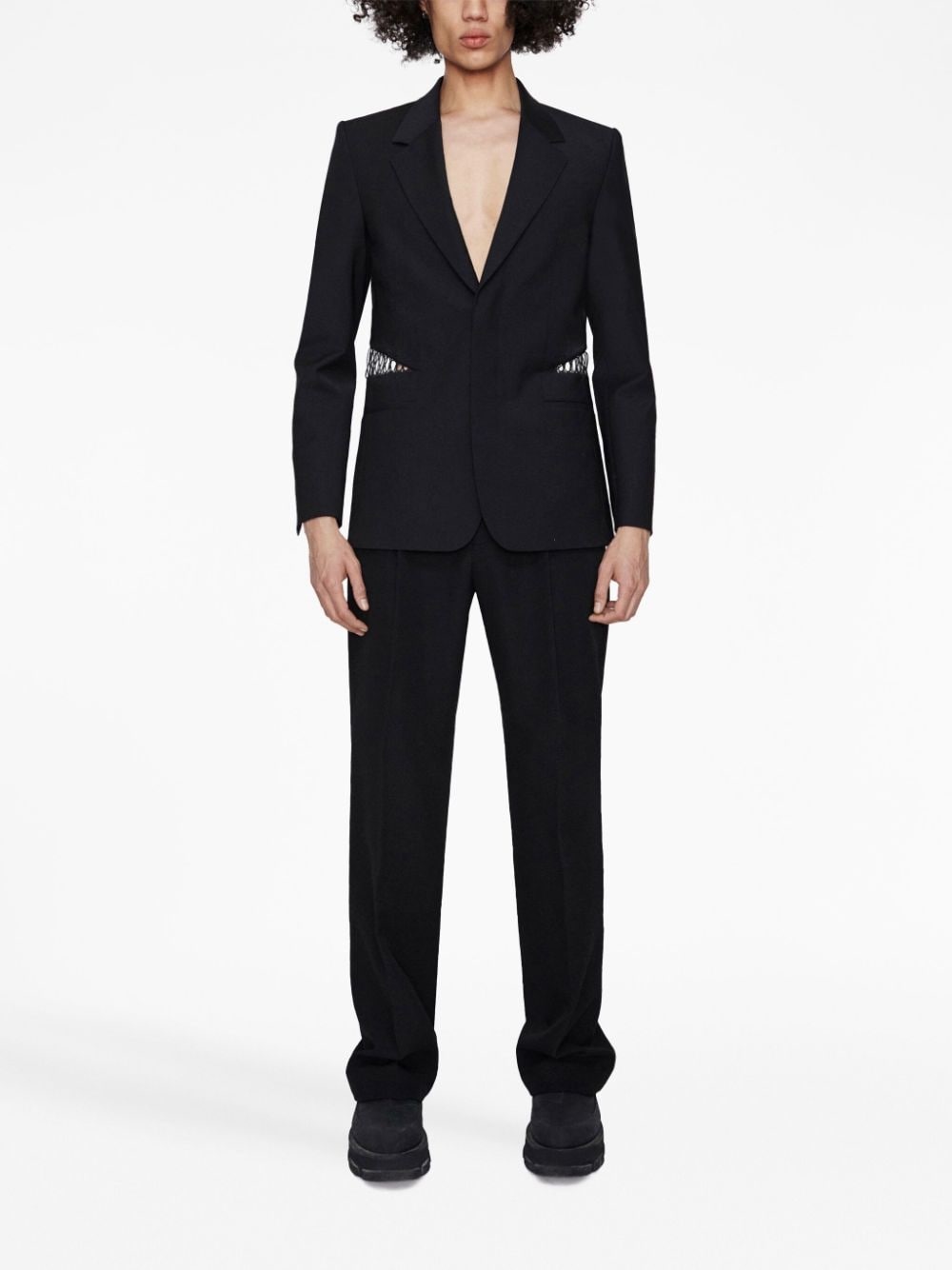 single-breasted wool blazer - 2